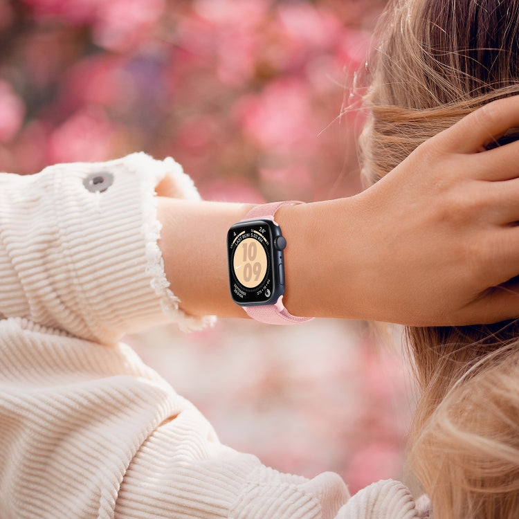 For Apple Watch Ultra 2 49mm Carbon Fiber Texture Snap Buckle Nylon Watch Band(Red) by buy2fix