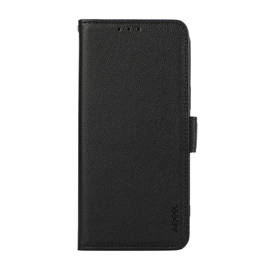 For iPhone 17 Pro Max ABEEL Side-Magnetic Litchi Pattern Leather RFID Phone Case(Black) - iPhone 17 Pro Max Cases by buy2fix | Online Shopping UK | buy2fix