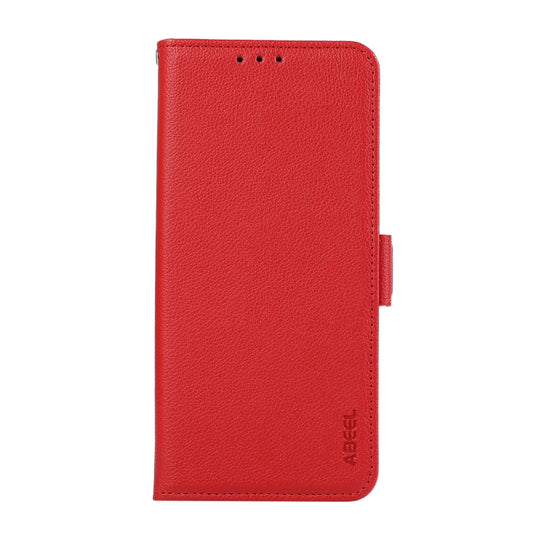 For Samsung Galaxy S22 Ultra 5G ABEEL Side-Magnetic Litchi Pattern Leather RFID Phone Case(Red) by buy2fix