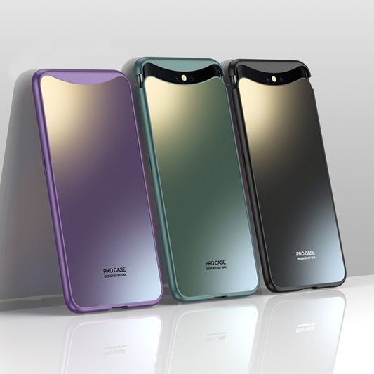 For OPPO Find X GKK AG Craft Skin Feel Magnetic Combination Full Coverage Phone Case(Purple) by GKK