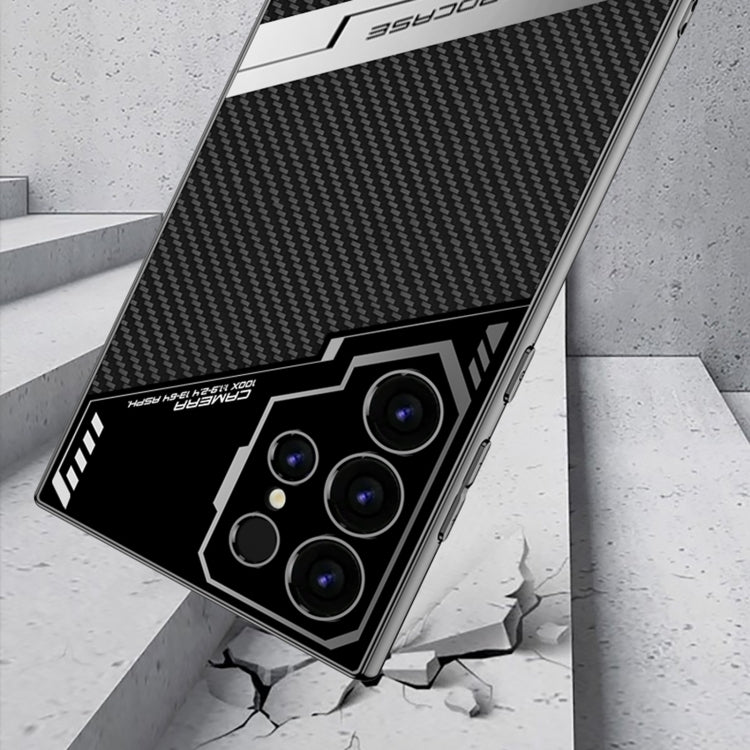 For Samsung Galaxy S24 Ultra 5G GKK Esports Leather Shockproof Phone Case(Carbon Fibre) by GKK