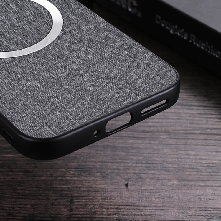 For Google Pixel 9 Pro CD Magnetic Ring Cloth Texture PU Phone Case(Grey) by buy2fix