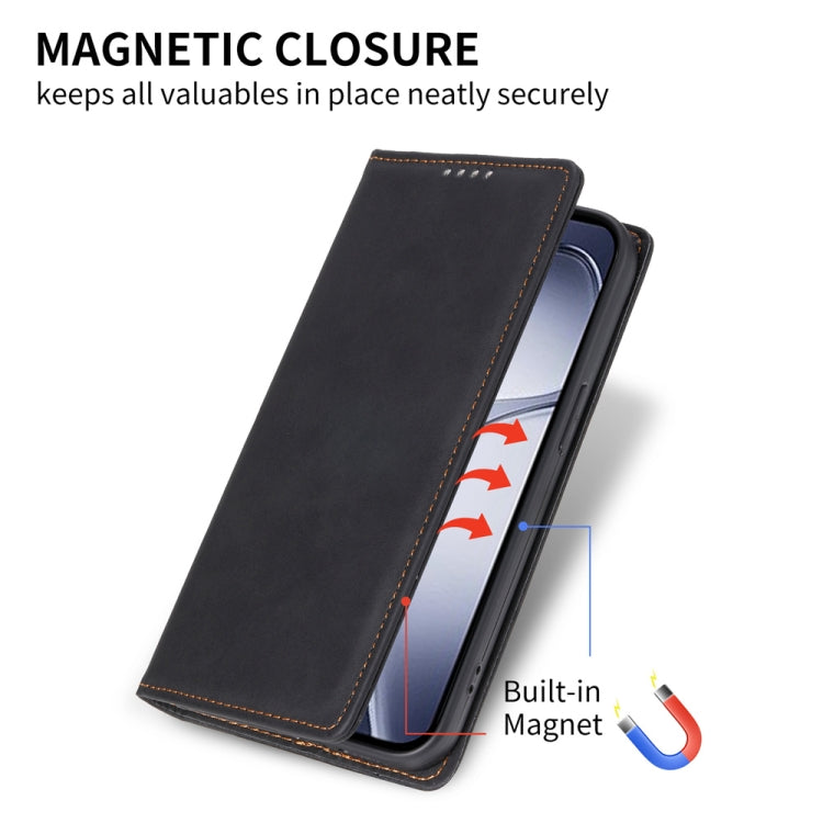 For Redmi K70 Ultra Business Solid Color Magnetic RFID Leather Phone Case(Black) by buy2fix