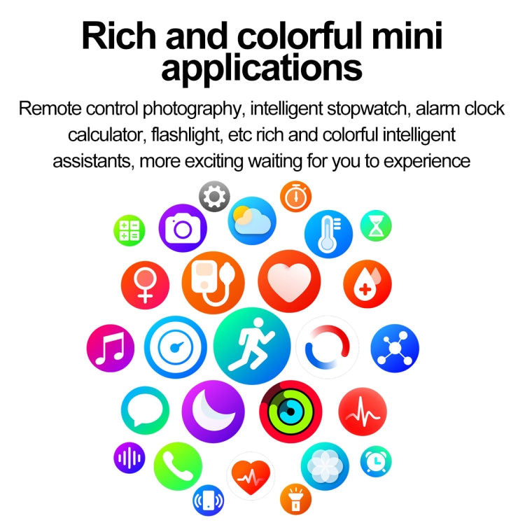 ET580 2.04 inch AMOLED Screen Sports Smart Watch Support Bluetooth Call / ECG Function(Black Silicone Band) by buy2fix
