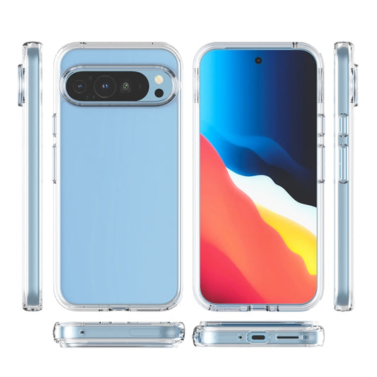 For ?Google Pixel 9 Pro Terminator Style Shockproof Phone Case(Transparent) by buy2fix