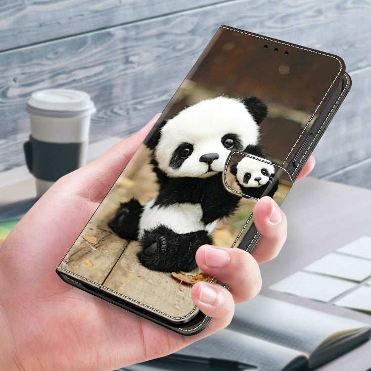 For Samsung Galaxy S24+ 5G Crystal Painted Leather Phone case(Panda) by buy2fix