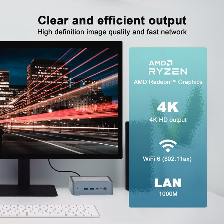 GXMO U58 Windows 11 AMD Ryzen 7-5825U 8 Core Processor Mini Computer, Specification:Without RAM & SSD - Windows Mini PCs by GXMO | Online Shopping UK | buy2fix