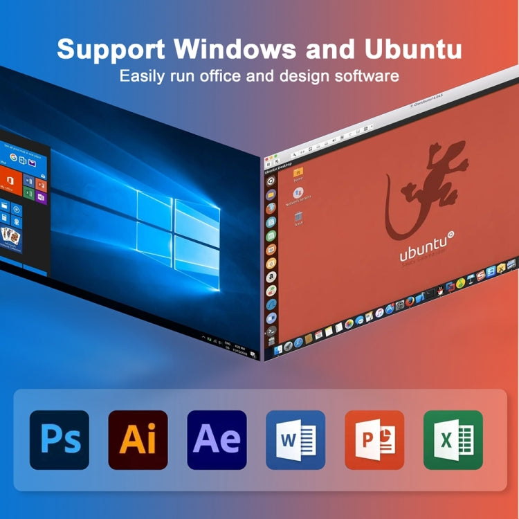 GXMO U58 Windows 11 AMD Ryzen 7-5825U 8 Core Processor Mini Computer, Specification:Without RAM & SSD - Windows Mini PCs by GXMO | Online Shopping UK | buy2fix