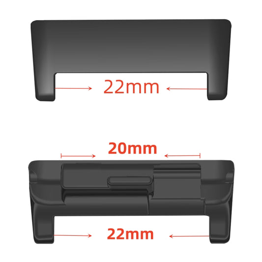 For Huawei Watch D 20mm 1 Pair Metal Watch Band Connector(Black) by buy2fix