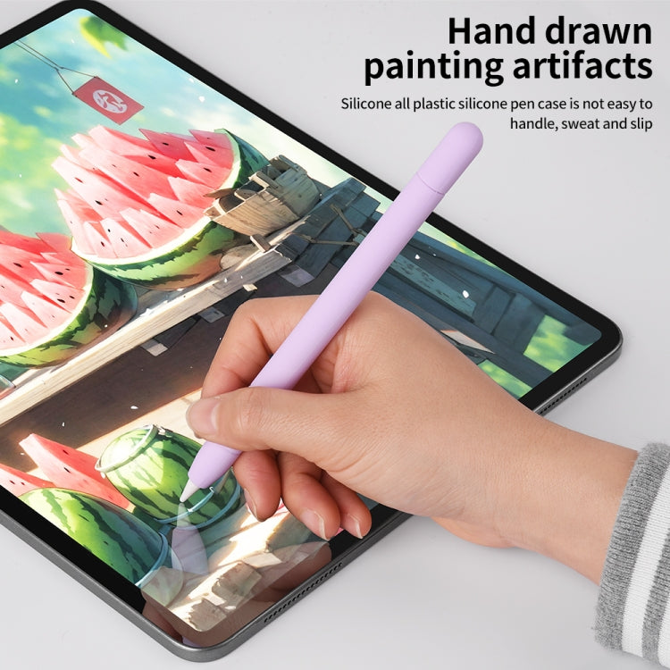 For Apple Pencil (USB-C) Solid Color Silicone Protective Case(Matcha Green) by buy2fix