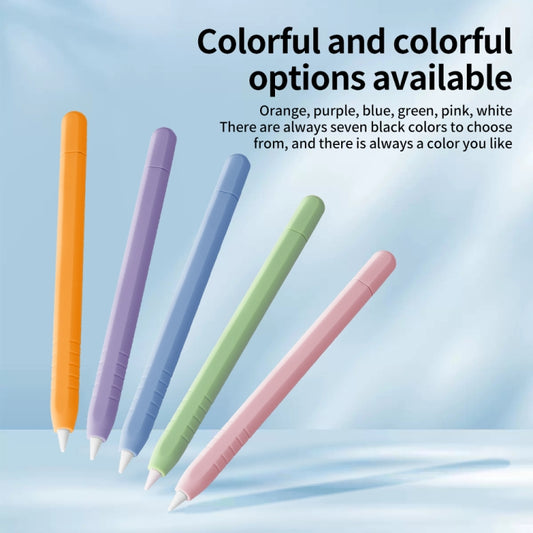 For Apple Pencil (USB-C) Solid Color Silicone Protective Case(Lavender Purple) by buy2fix