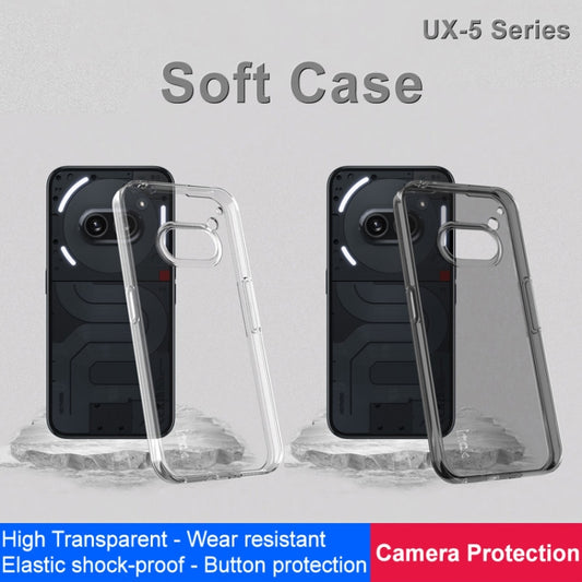 For Nothing Phone 2a 5G / 2a Plus imak UX-5 Series Transparent Shockproof TPU Protective Case(Transparent Black) by imak