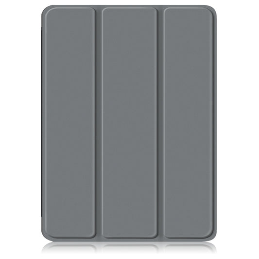For iPad 10.2 2021 / 2020 / 10.5 Acrylic 3-Fold Solid Color Smart Leather Tablet Case(Grey) - iPad 10.2 Cases by buy2fix | Online Shopping UK | buy2fix
