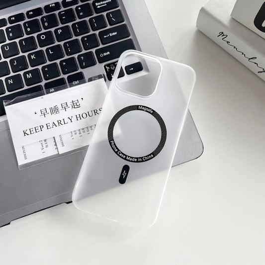 For iPhone 15 Pro Max Ice Series MagSafe PC Full Coverage Shockproof Phone Case(White) by buy2fix