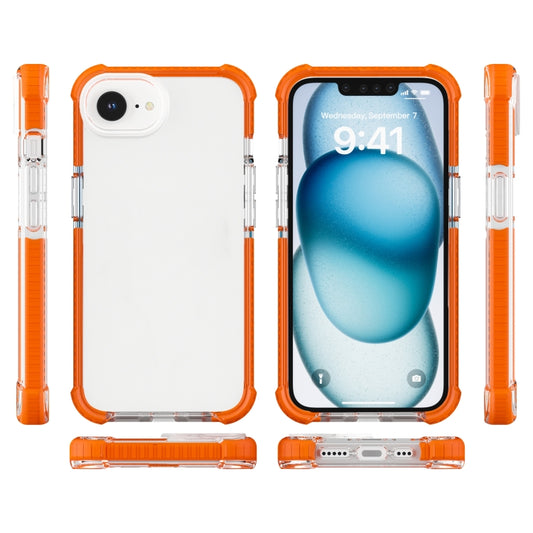 For iPhone 16e Acrylic Full Coverage Shockproof Phone Case(Orange) by buy2fix