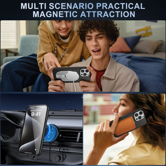 For iPhone 14 Pro Max Heat Dissipation Aromatherapy MagSafe Holder Phone Case(Silver) - iPhone 14 Pro Max Cases by buy2fix | Online Shopping UK | buy2fix