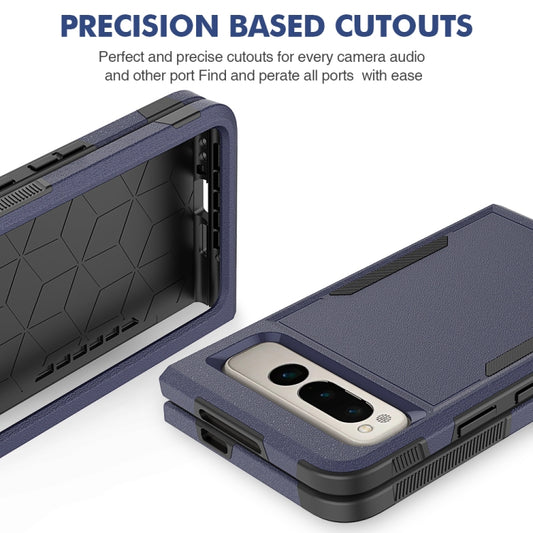 For Google Pixel Fold 2 in 1 PC + TPU Phone Case(Dark Blue) by buy2fix