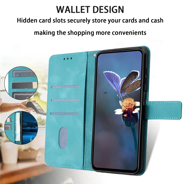 For Samsung Galaxy S24 Ultra 5G Triangle Solid Color Leather Phone Case(Green) by buy2fix