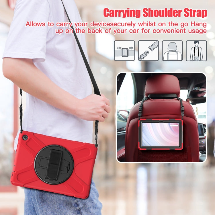 For Amazon Kindle Fire HD10 2023 Silicone Hybrid PC Full Body Tablet Case(Red) - Amazon by buy2fix | Online Shopping UK | buy2fix