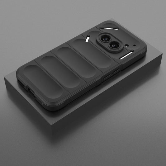 For Nothing Phone 2a Magic Shield TPU + Flannel Phone Case(Black) by buy2fix