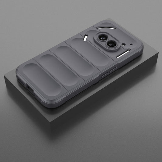 For Nothing Phone 2a Magic Shield TPU + Flannel Phone Case(Dark Grey) by buy2fix