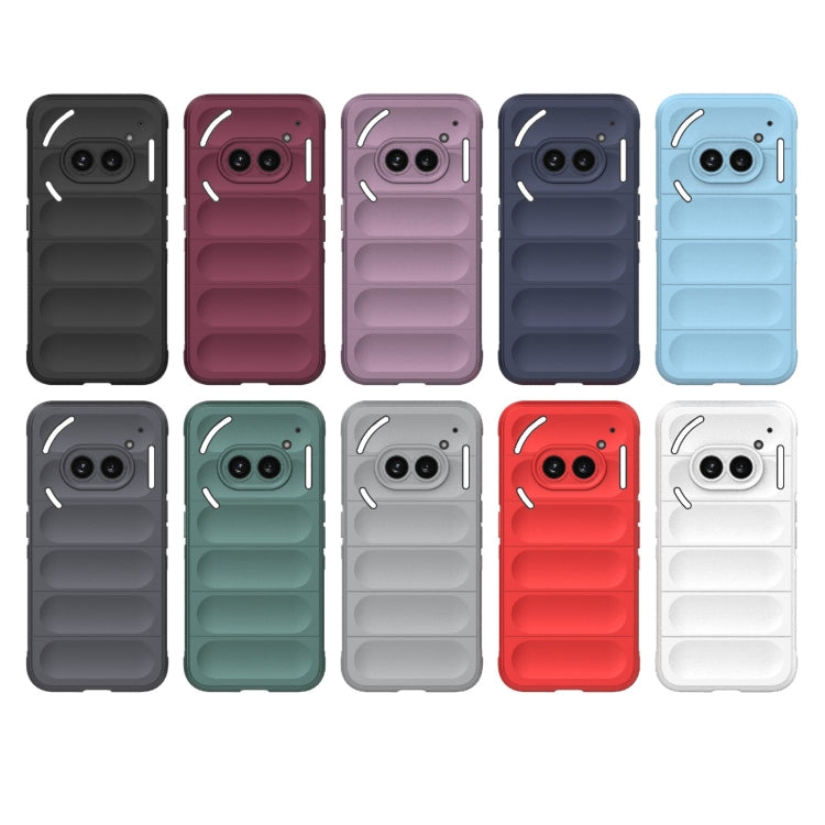 For Nothing Phone 2a Magic Shield TPU + Flannel Phone Case(Dark Grey) by buy2fix