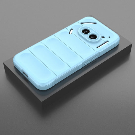 For Nothing Phone 2a Magic Shield TPU + Flannel Phone Case(Light Blue) by buy2fix