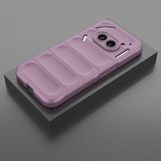 For Nothing Phone 2a Magic Shield TPU + Flannel Phone Case(Purple) by buy2fix