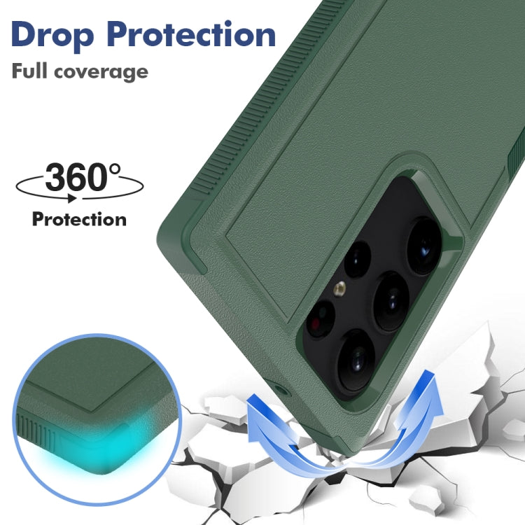 For Samsung Galaxy S23 Ultra 5G 2 in 1 PC + TPU Phone Case(Dark Green) by buy2fix