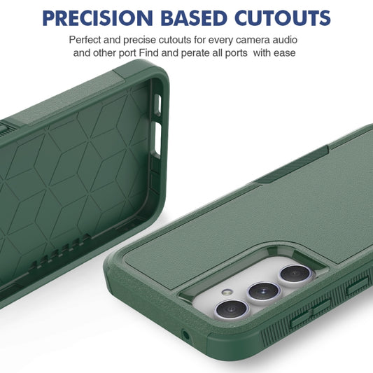 For Samsung Galaxy S23 FE 5G 2 in 1 PC + TPU Phone Case(Dark Green) by buy2fix