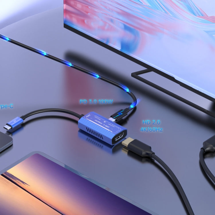 V278 4K 60Hz USB-C/Type-C to HDMI+USB-C/Type-C Video Adapter Cable by buy2fix