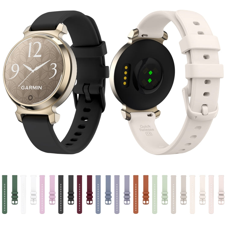For Garmin Lily 2 Silicone Watch Band Wristband(White) by buy2fix