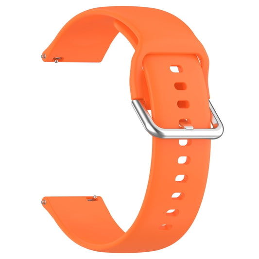 For CMF Watch Pro D395 / Watch Pro 2 22mm Solid Color Silver Buckle Silicone Watch Band, Size:S(Orange) by buy2fix