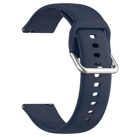 For CMF Watch Pro D395 / Watch Pro 2 22mm Solid Color Silver Buckle Silicone Watch Band, Size:S(Midnight Blue) by buy2fix