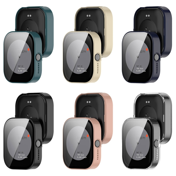 For CMF Watch Pro D395 PC + Tempered Film Integrated Watch Protective Case(Ink Blue) by buy2fix