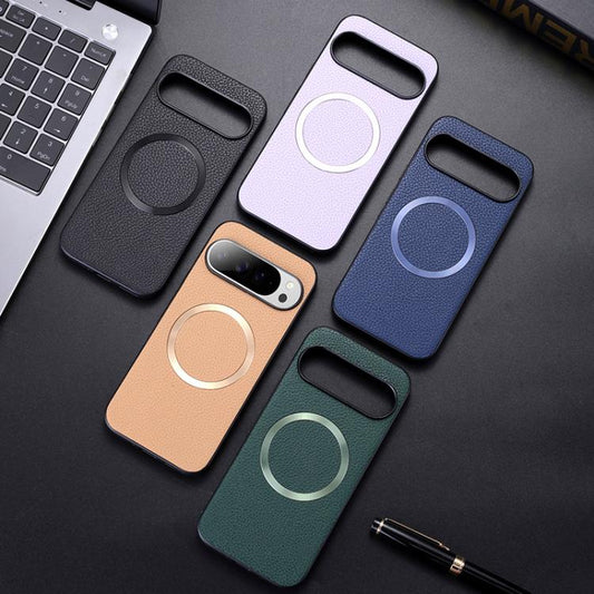 For Google Pixel 10 / 10 Pro CD Magsafe Magnetic Litchi Texture Phone Case(Purple) - Google Cases by buy2fix | Online Shopping UK | buy2fix