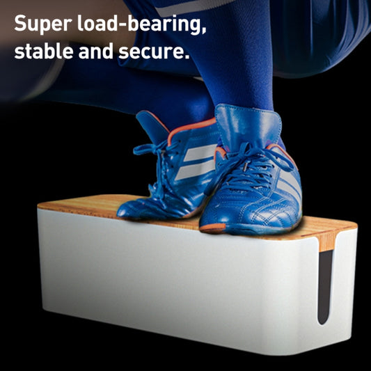 Wire Organizer Storage Box Power Strip Socket Junction Box, Size:Large(Black) by buy2fix