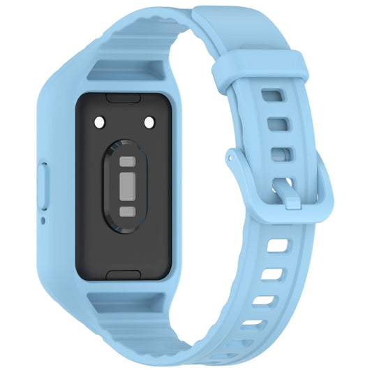 For Samsung Galaxy Fit 3 Solid Color Integrated TPU Watch Band(Light Blue) by buy2fix