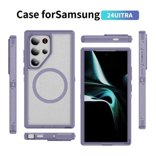 For Samsung Galaxy S24+ 5G Guard Magsafe Magnetic Frosted Phone Case(Light Purple) by buy2fix