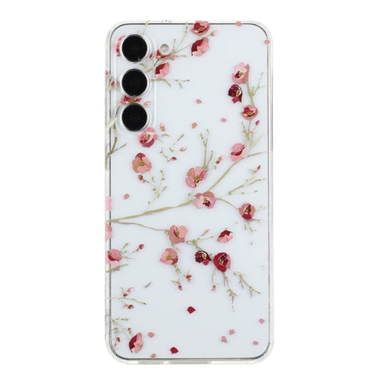 For Samsung Galaxy S23 5G Colorful Painting Pattern TPU Phone Case(Red Flowers) by buy2fix