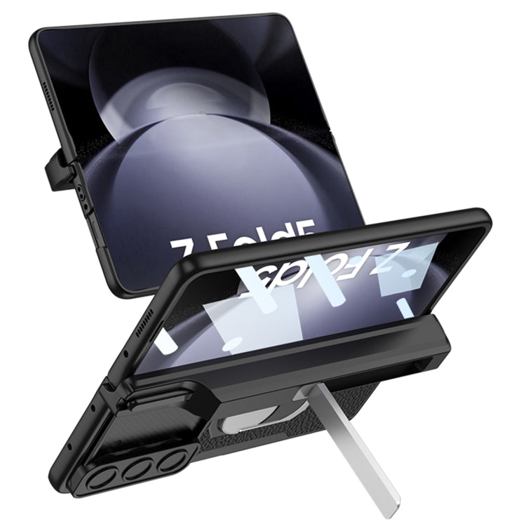 For Samsung Galaxy Z Fold5 GKK Integrated Magnetic Armor Full Coverage Phone Case(Carbon Fibre) by GKK