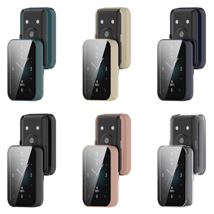 For Honor Band 9 PC + Tempered Film Integrated Watch Protective Case(Black) by buy2fix