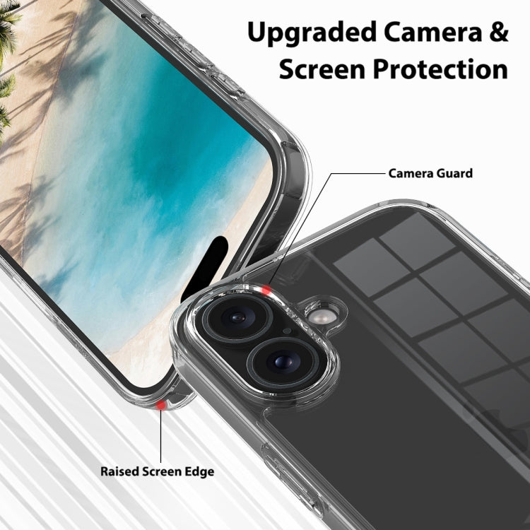 For iPhone 16 Scratchproof Acrylic TPU Phone Case(Transparent) by buy2fix