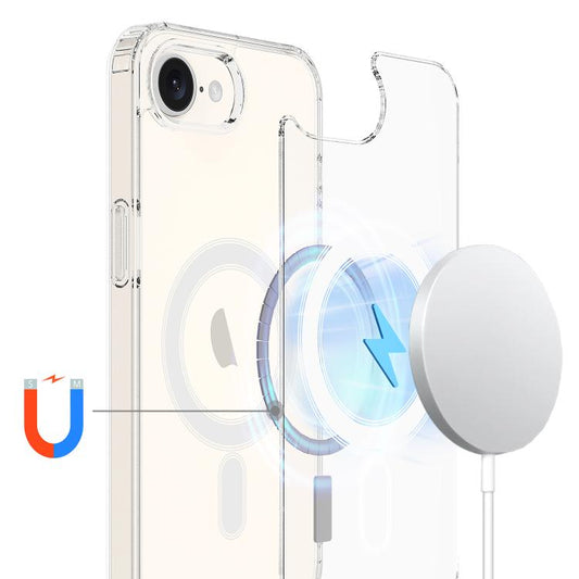 For iPhone 16e Magsafe Scratchproof Acrylic TPU Phone Case(Transparent) by buy2fix
