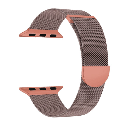 For Apple Watch SE 2023 44mm Two Color Milanese Loop Magnetic Watch Band(Pink Orange) by buy2fix