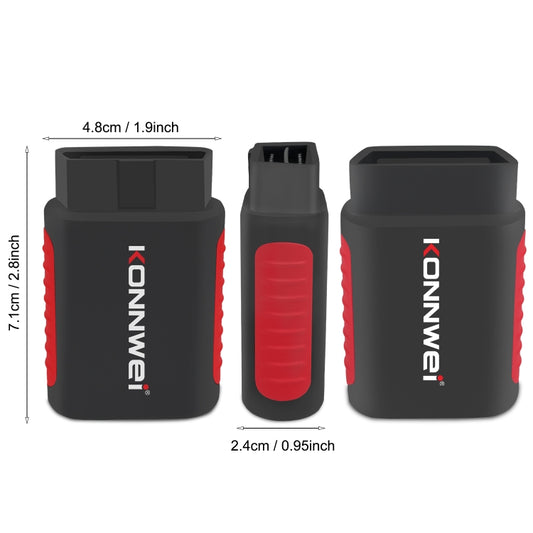 KONNWEI K DIAG Car OBDII Full System Diagnostic Scanner(Black Red) by KONNWEI