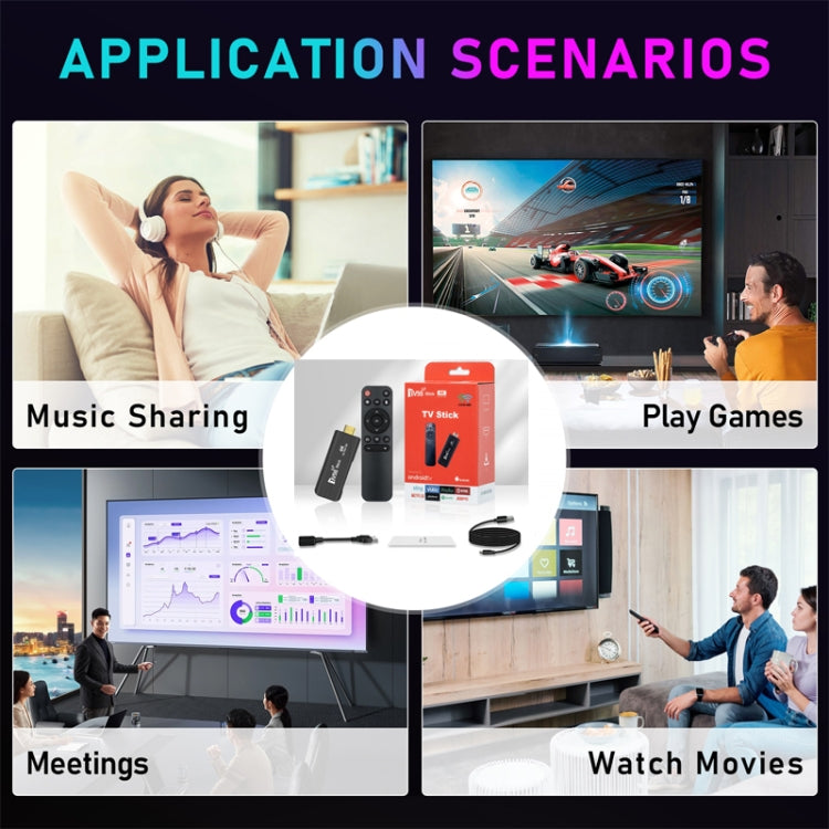 TV98 Rockchip 3228A Quad Core 4K HD Bluetooth Android TV Stick, RAM:4GB+32GB(AU Plug) by buy2fix