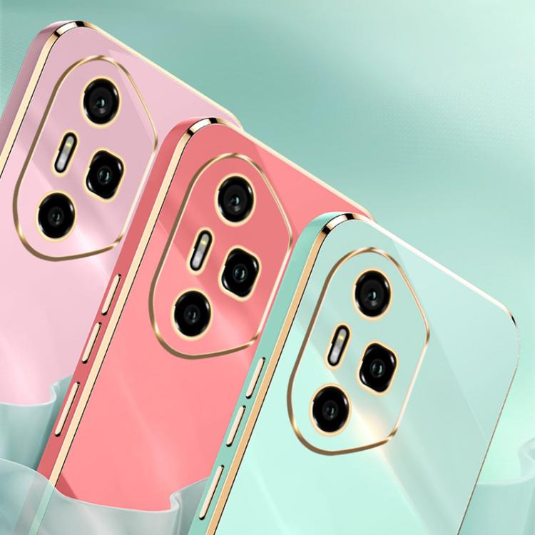 For Honor 300 Pro XINLI Straight 6D Plating Gold Edge TPU Phone Case(Pink) - Honor Cases by XINLI | Online Shopping UK | buy2fix