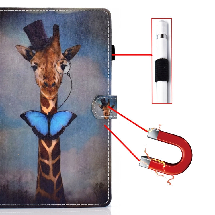 For Lenovo Tab M11 / Xiaoxin Pad 11 2024 Colored Drawing Sewing Pen Slot Leather Tablet Case(Deer Head) by buy2fix