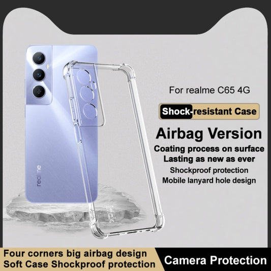 For Realme C65 4G Global imak Shockproof Airbag TPU Phone Case(Transparent) by imak